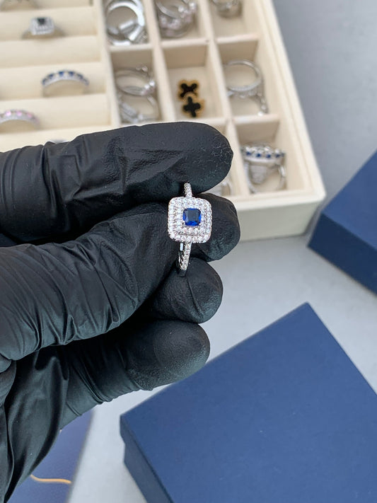 Blue zercon Ring