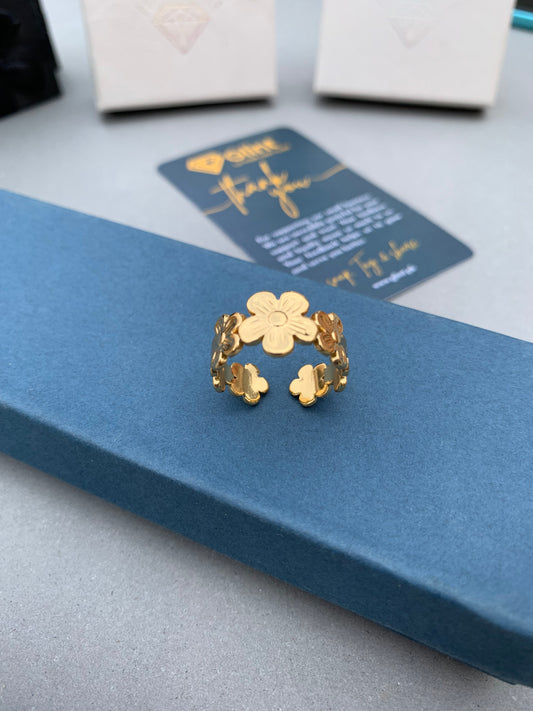 Stainless steel flower Rring