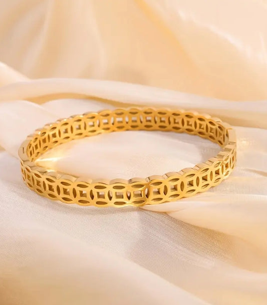 Bracelet, Stainless Steel Coin