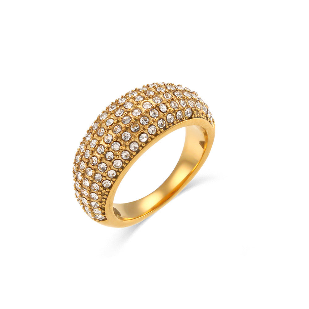 Full Zircon Pave Ring