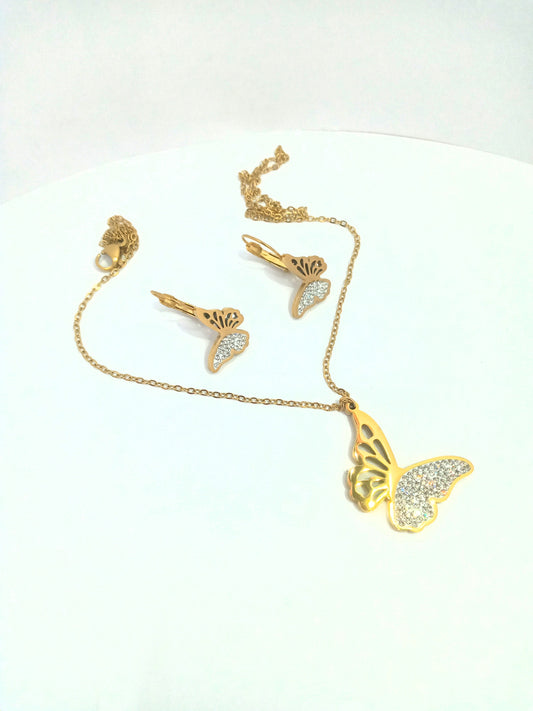 Butterfly Pendant Set