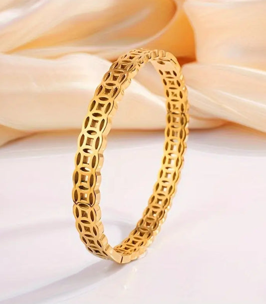 Bracelet, Stainless Steel Coin