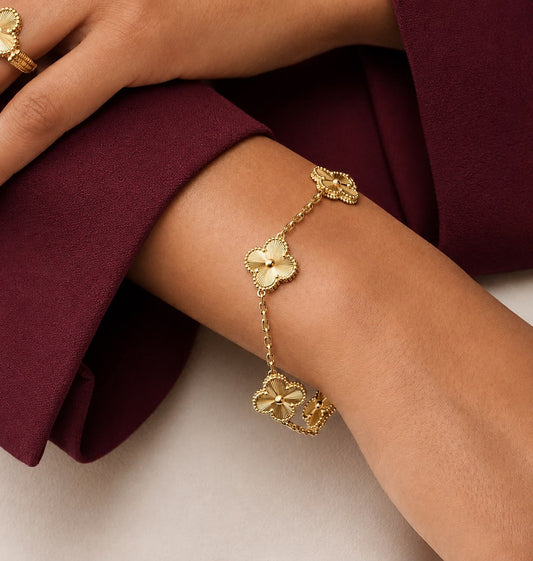 Golden flower bracelet