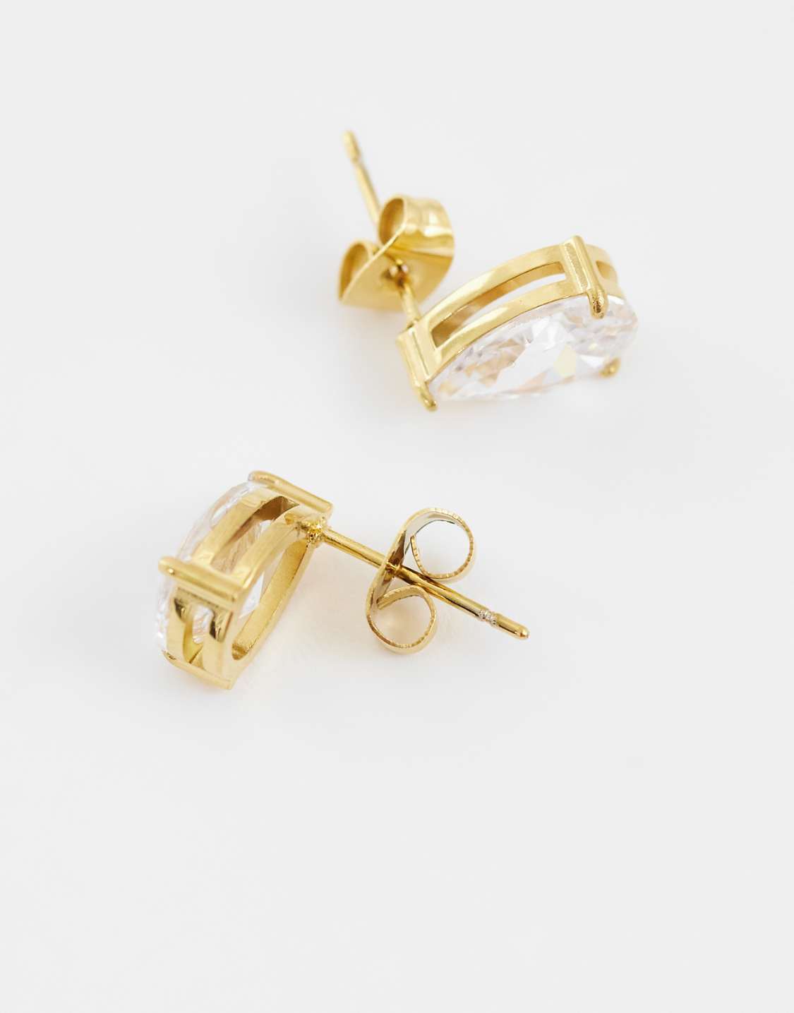 Pear Shape Stud Earrings