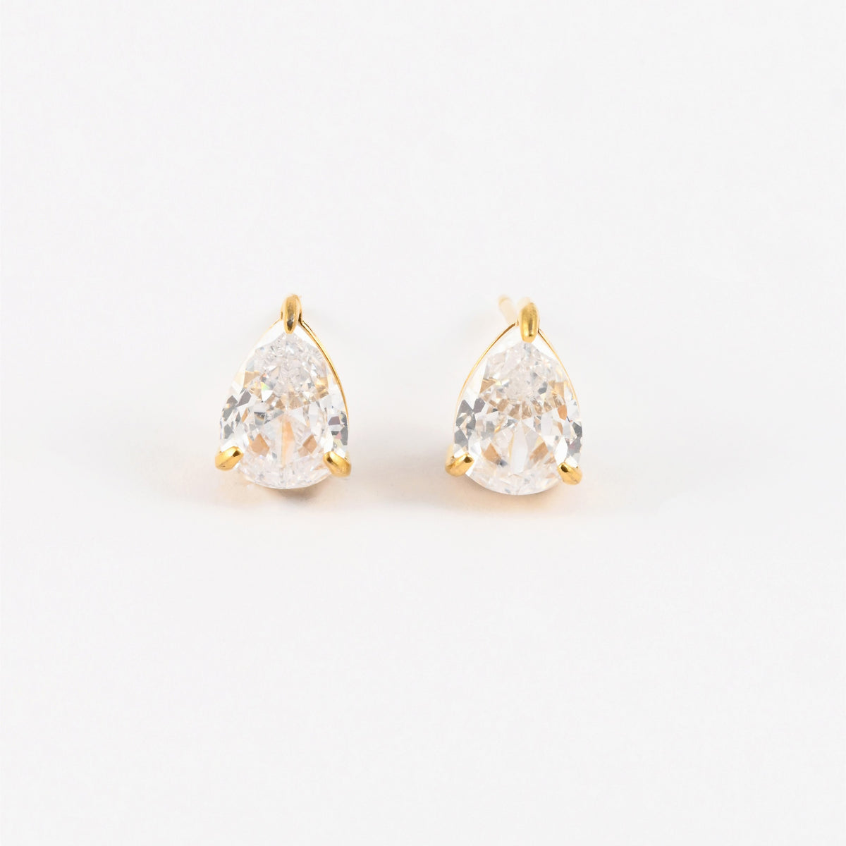 Pear Shape Stud Earrings