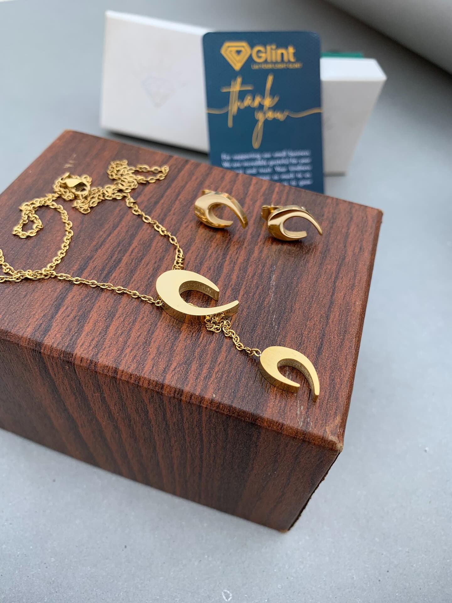 Crescent moon shap Set | Stainless steel