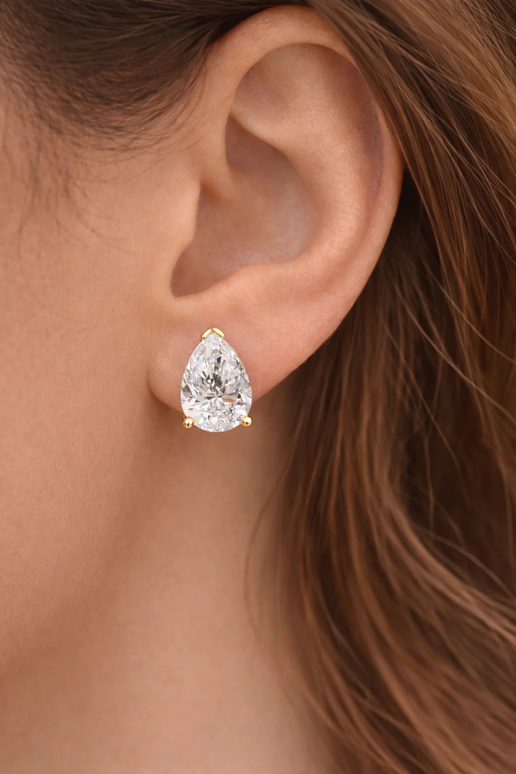Pear Shape Stud Earrings