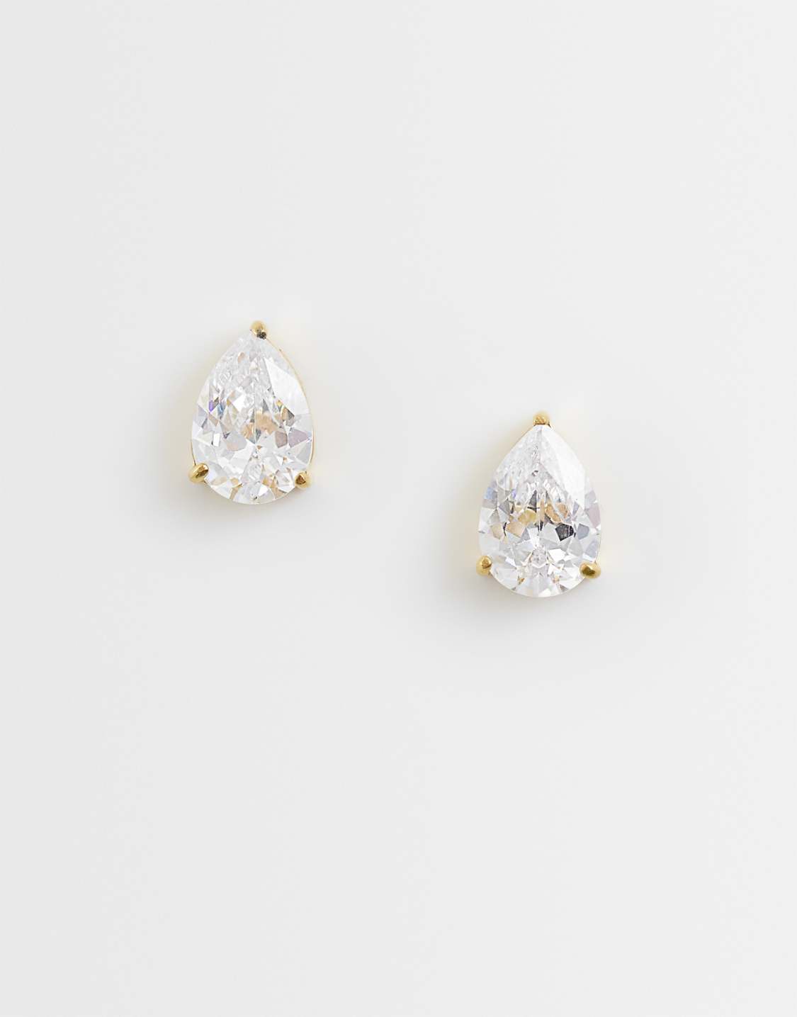 Pear Shape Stud Earrings